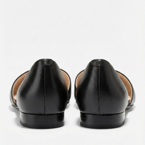 Cole Haan Amalia Skimmer Snakeskin Leather d’Orsay Flats Black 9 - Picture 3 of 5